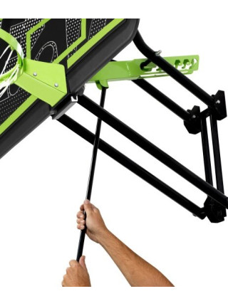 Баскетбольный щит Exit регулируемый чёрный+ кольцо с амортизацией